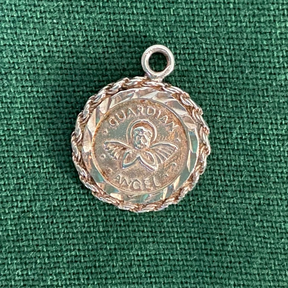 Vintage Sterling Silver Badavici My Guardian Angel on Guard Charm